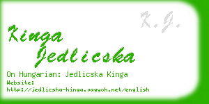 kinga jedlicska business card
